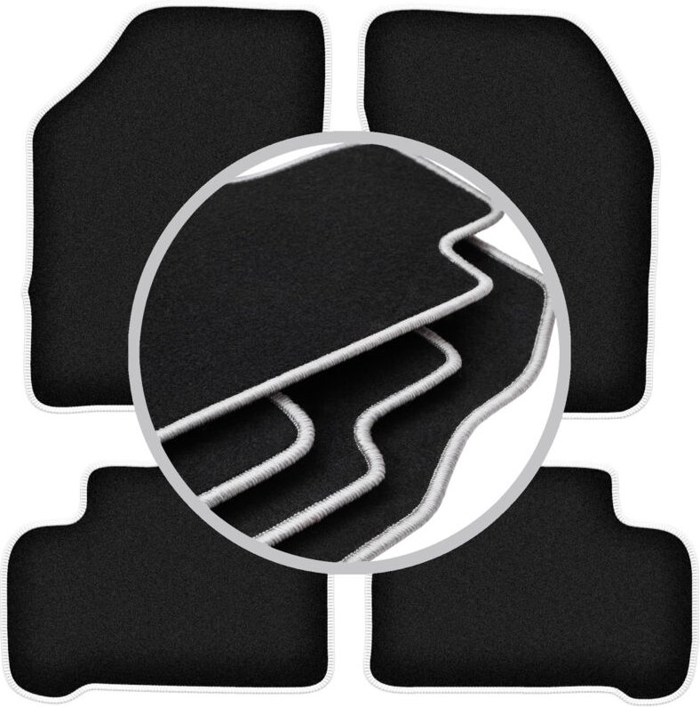 CARLUX-SILVER Autofußmatten für: Nissan 100NX Coupé, Targa (1990-1995)