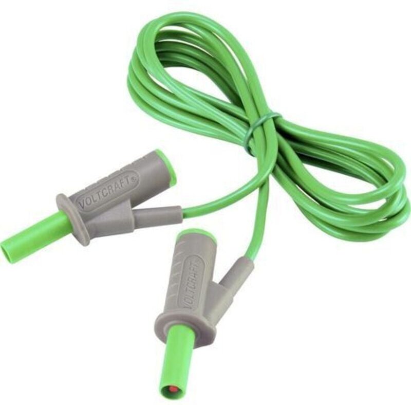 MSB-501 Sicherheits-Messleitung Lamellenstecker 4 mm Lamellenstecker 4 mm 1.50 m Grün 1 St - Voltcraft