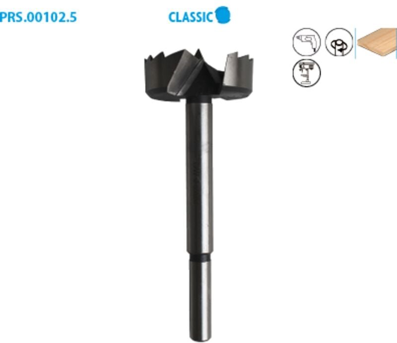 Formholzbohrer Classic ø 120 ø Schaft 12,5 Länge 160 mm