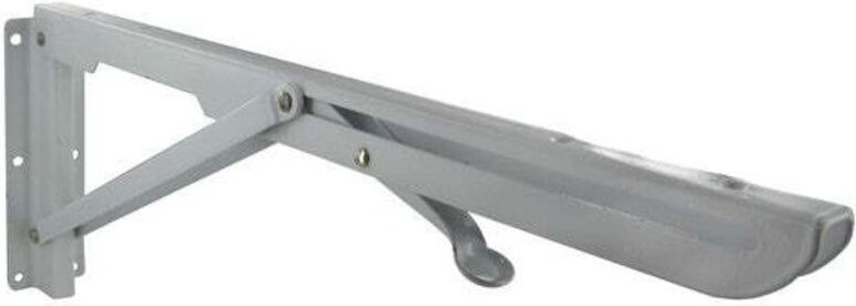 Einziehbare Halterung, weißer Epoxidstahl, H.14 x T.40 cm Sans marque