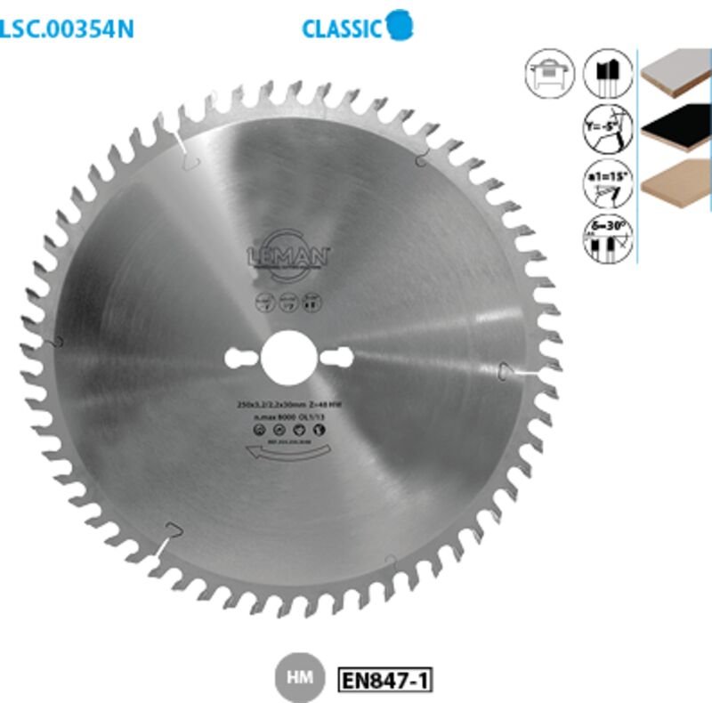 Sonderangebot Leman Karbidklinge Format 303x30x60z Neg. Fugenhobeln / Laminate