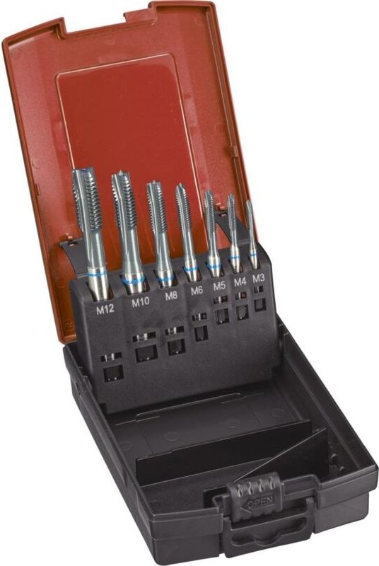 Format - Maschinengewindebohrer- Set hsse vaporisiert Typ inox 6H Durchgangs- loch M3-M12 gt