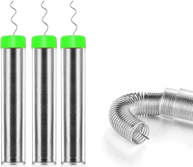 Thumbnail - Bluedeer - 3 Stücke Lötzinn 0.8mm, Lötzinn Bleifrei mit Kolophonium kern, Lötzinn mit Flussmittel 5g, Solder Wire, Lötdr...