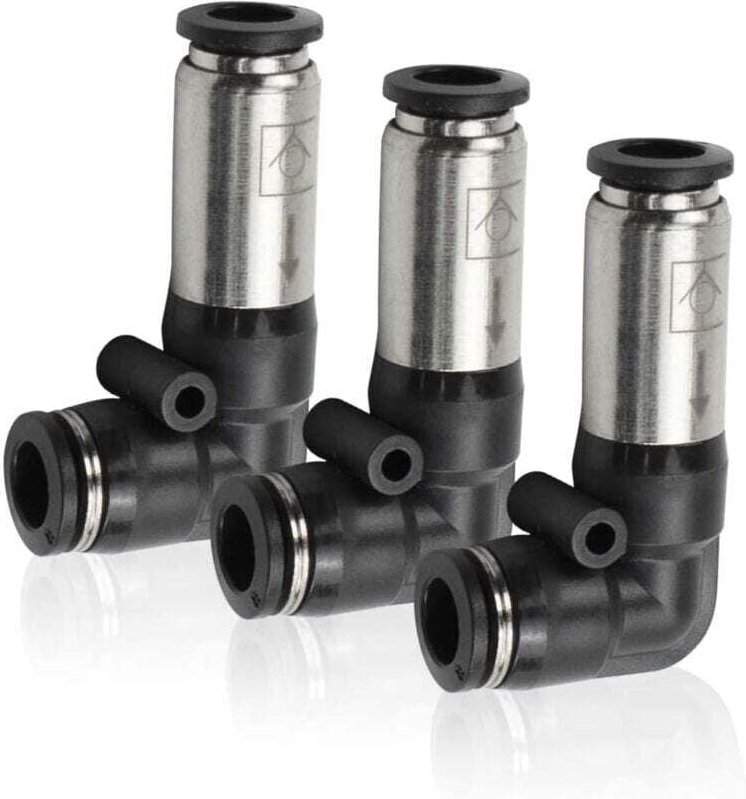 3 Stück pneumatisches Rückschlagventil, 6 mm Winkelstück, Einweg-Durchfluss zum Anschluss von Luftkompressor-Luftschlauc...