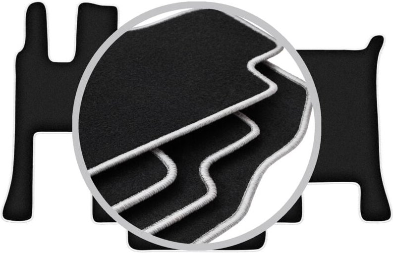 CARLUX-SILVER Autofußmatten für: Mercedes Actros MP4 Breitkabine (2011-)