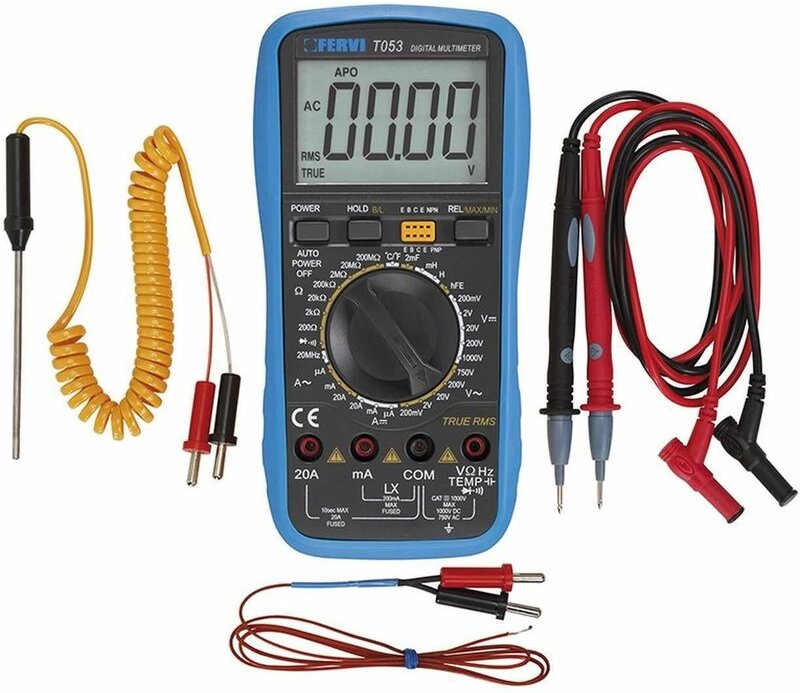 Lcd Digital Multimeter Voltmeter Vielfachmessgerät Fervi T053