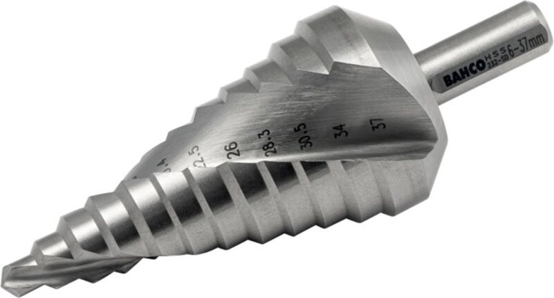 Bahco Stufenbohrer für Metallbleche, 6 mm - 37 mm