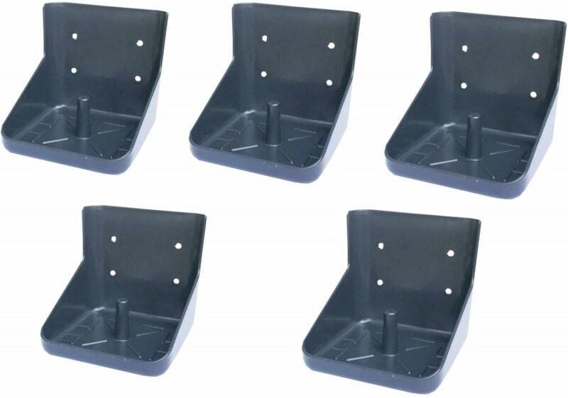 Suinga - 5 Stück Lecksalzsteinhalter aus Kunststoff, quadratische Form, 24 x 22 x 22 cm