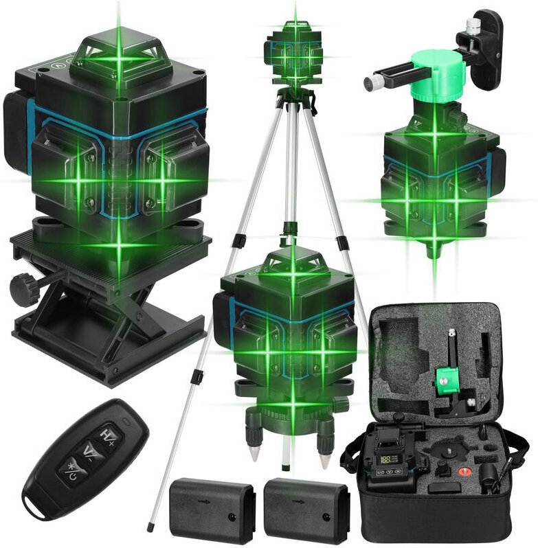 Thumbnail - Multifunktionaler 16-Linien-Laser, 3°-Selbstnivellierungsfunktion, omnidirektionales Nivellierwerkzeug für Boden- und Wa...