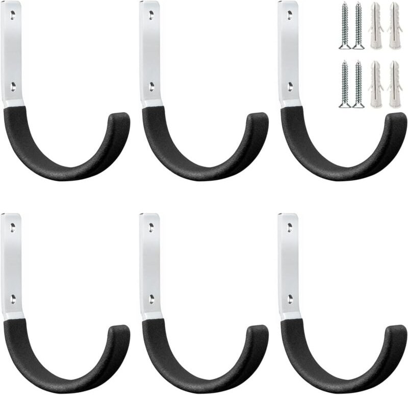 Robuste Garagenhaken aus Stahl, Mehrzweckhaken, Organizer für Gartengeräte, Wandhaken aus Stahl