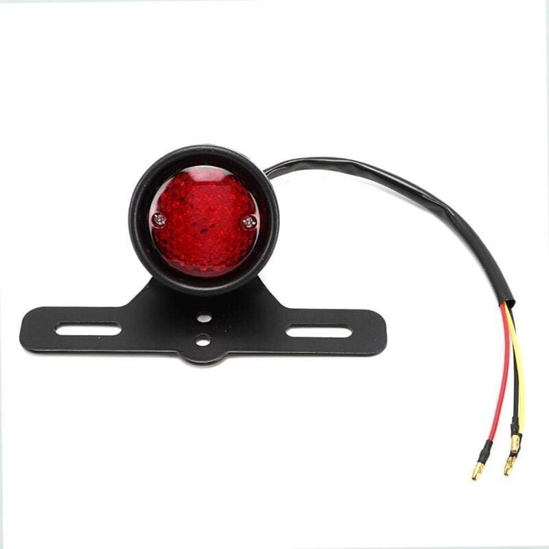 KZQ - Motorrad Schwarz Aluminiumlegierung Rücklicht led Bremslicht Rücklicht Motorrad Zubehör