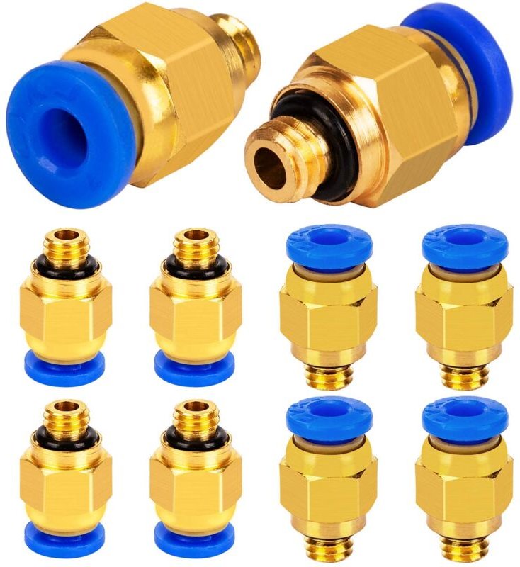 10 stücke PC4-M6 PC4-M6 Gerade Pneumatische Druckluft Fitting M6 Gewinde Steckbare Verbindung Für 3D Drucker Stecker ptf...