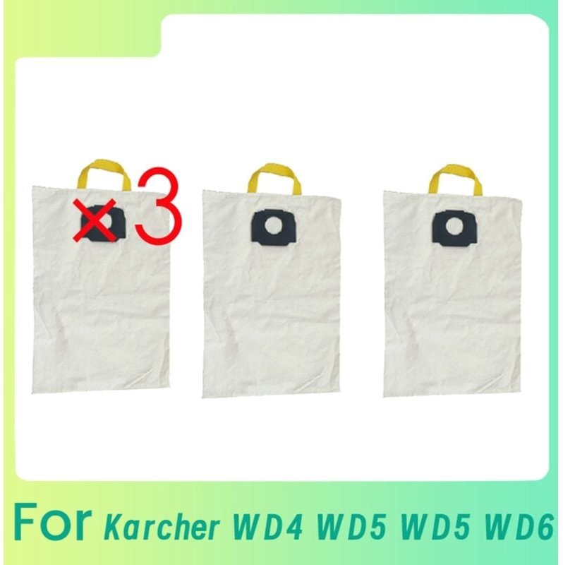 Thumbnail - 3 Stück Teile Stoff Staubbeutel für WD4 WD5 Cremeweiß