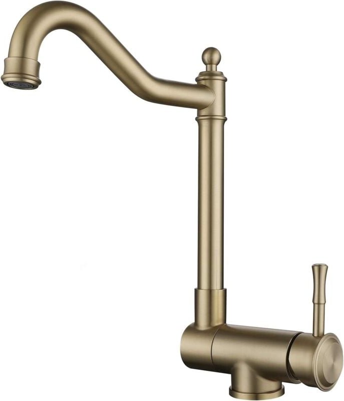 Wasserhahn Küche Klappbar, Vorfenster Küchenarmatur Umklappbar 180°, Edelstahl Einhebel Spültischarmaturen, Mischbatteri...