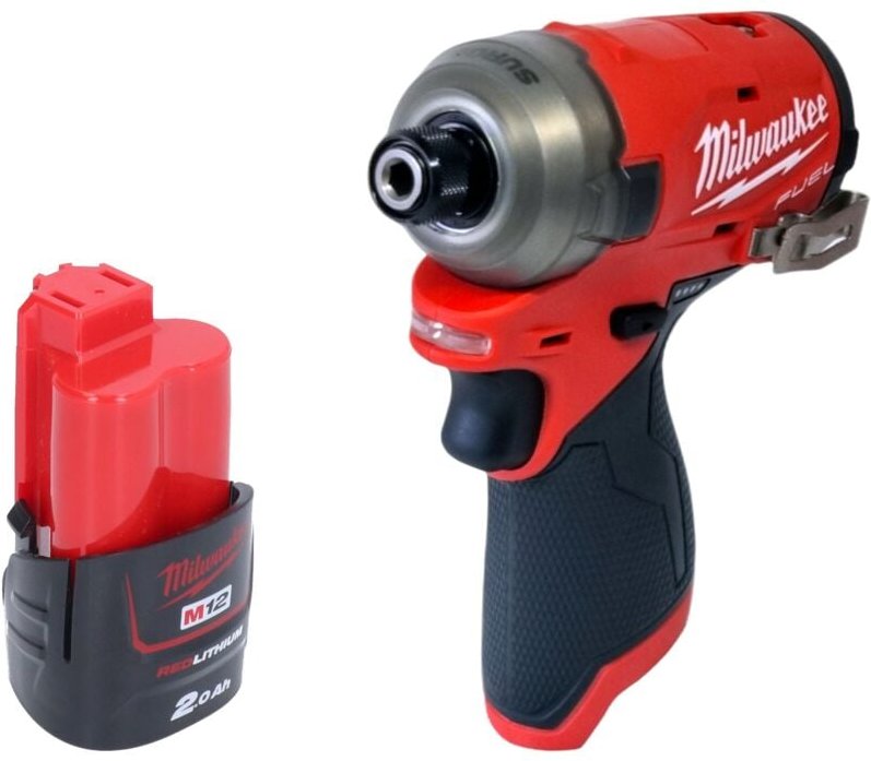 M12 FQID-201 Akku Schlagschrauber 12 v 50 Nm 1/4' Brushless + 1x Akku 2,0 Ah - ohne Ladegerät - Milwaukee
