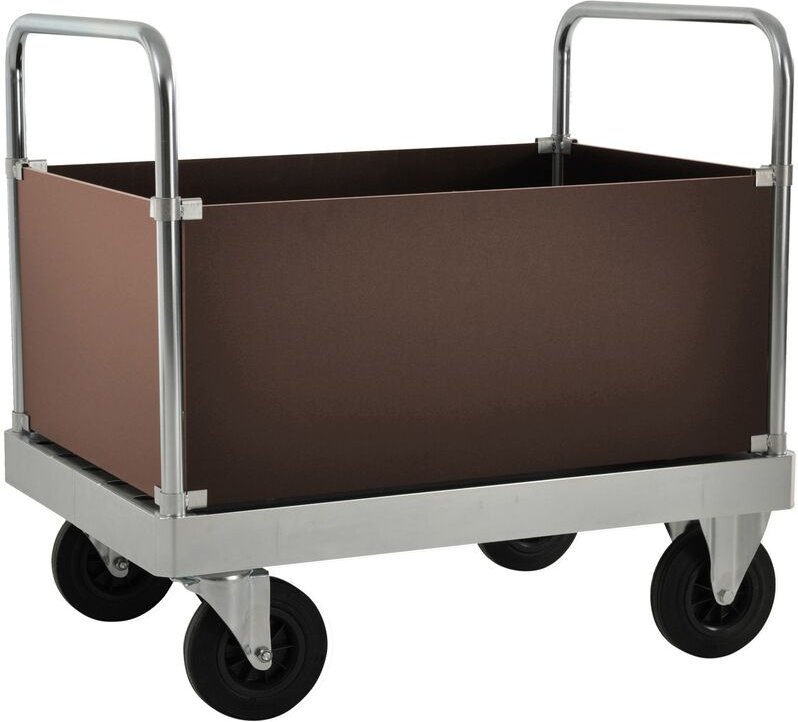 Kongamek Kofferwagen verzinkt 960mm hoch mit Ladefläche 940x700mm aus MDF ohne Bremse