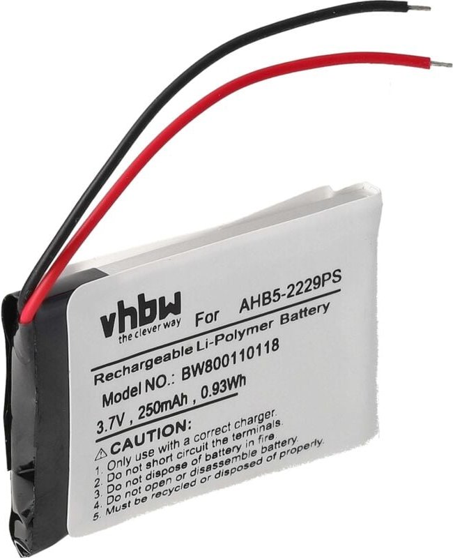 Vhbw - Akku kompatibel mit Jabra Pro 923, 920, 935, 930, 900 Wireless Headset Kopfhörer (250 mAh, 3,7 v, Li-Polymer) - E...