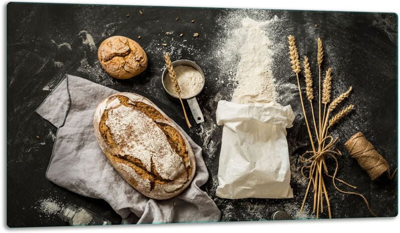 Glasschild Schneidebrett 52x30 Küche