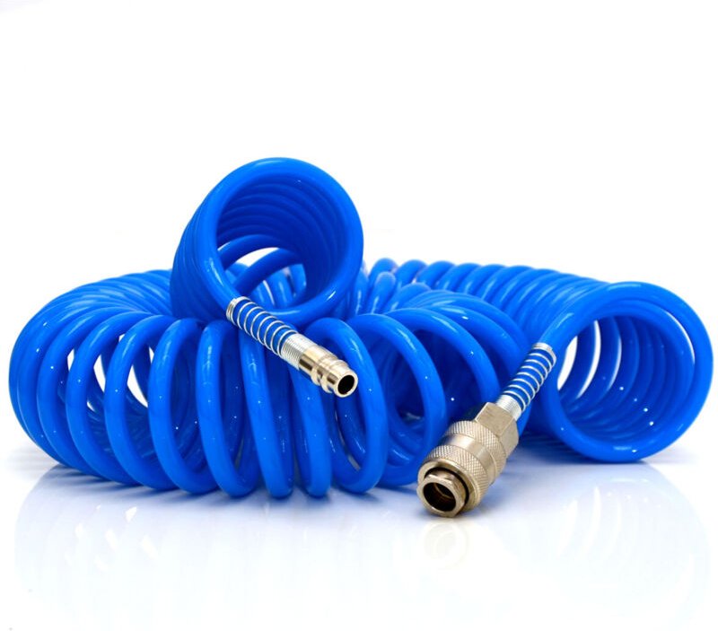 Eyepower - 15m Druckluftschlauch 1/4' 10 Bar Druckluft Spiralschlauch Kompressor Schlauch