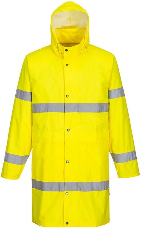 Hochsichtbarer Regenmantel 100 cm Gelb 2XL