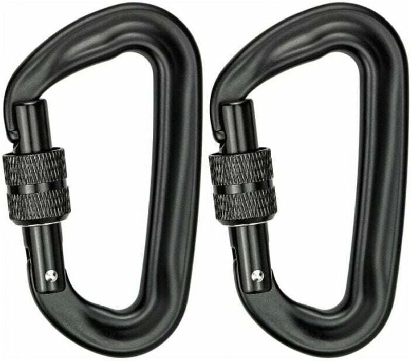 2 pz Moschettoni 12KN (1200KG) Moschettone in alluminio per impieghi gravosi Moschettone con bloccaggio a forma di D per...