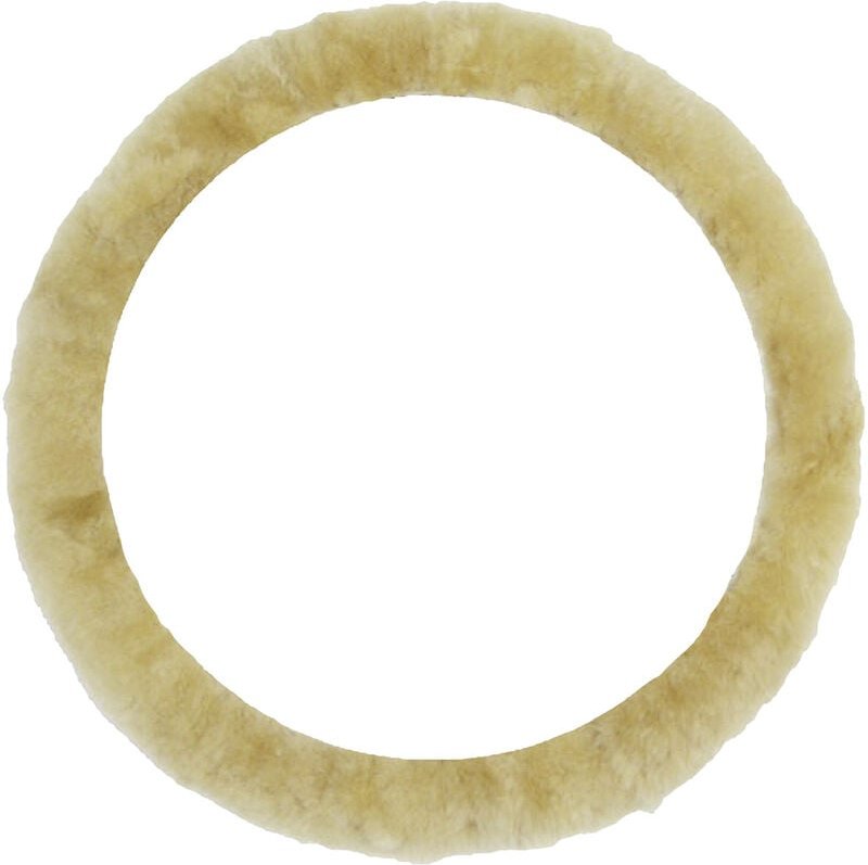 IWH - Lenkradbezug (l x b x h) 350 x 350 x 40 mm Echtes Lammfell Beige 35 - 41 cm