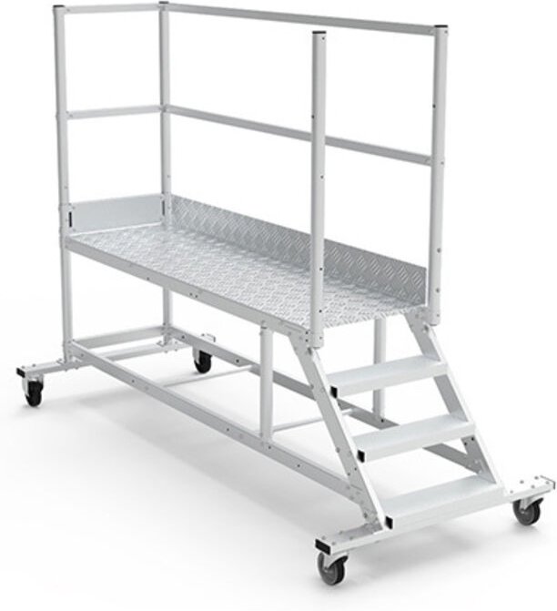 Mobile Plattform mit Geländer rechts und hinten - Maximale Arbeitshöhe 3.20m - PTF206D-RS