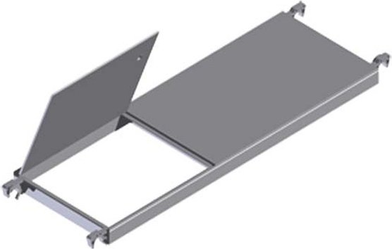 Zarges Plattform mit Durchstiegskappe für Gerüstlängen 2,50m