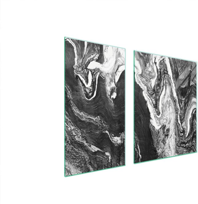 GLASSCHUTZPLATTE FÜR HERD 90x52 MARMOR