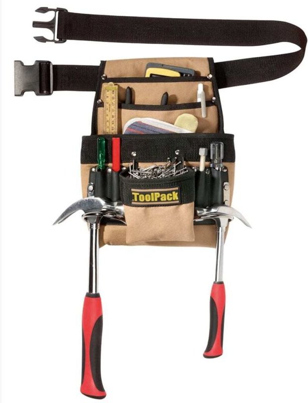 Toolvizion Toolpack Werkzeug-Gürteltasche, 8 Fächer, 2 Bügel