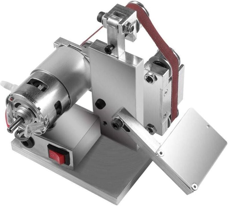4500–9000 U/min einstellbarer Polierer, Mini-Schleifmaschine für Heimwerker mit Riemen und Schraubenschlüssel im Lieferu...