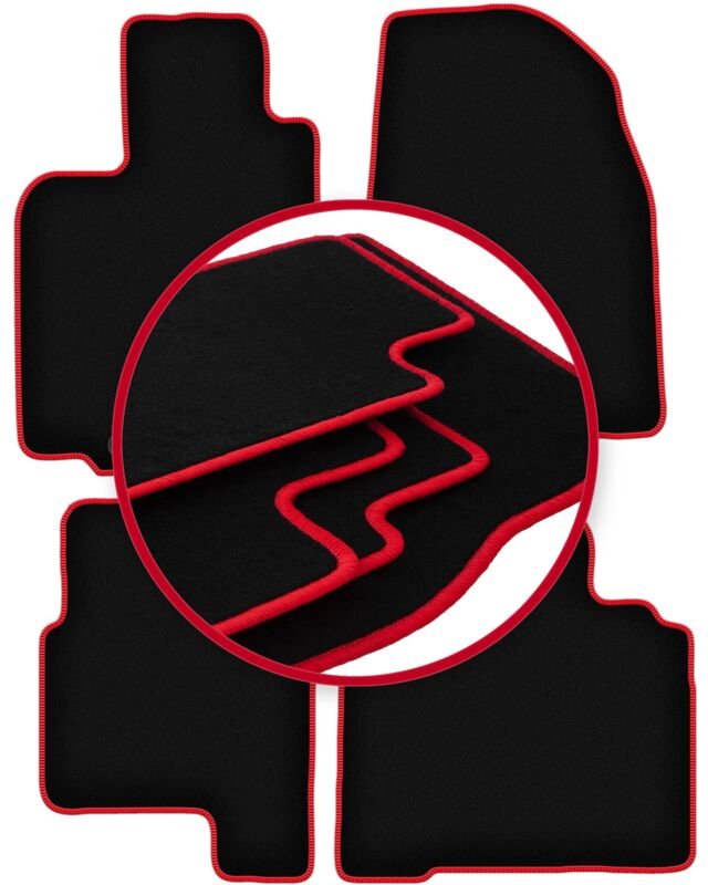 CARLUX-RED Autofußmatten für: Mazda CX-9 I SUV (2006-2015)