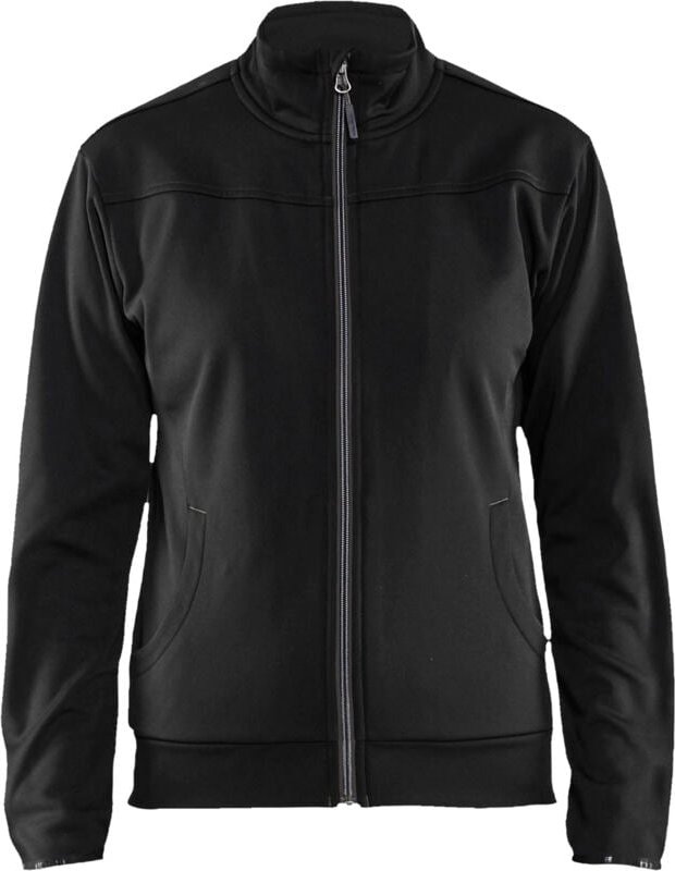 Thumbnail - Arbeits-Sweatshirt mit Reißverschluss für Damen 3394 - Schwarz/Dunkelgrau M