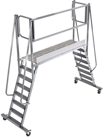 Thumbnail - Mobile Plattformtreppe 5 Stufen - Maximale Arbeitshöhe 3.04m - PONT05-1800