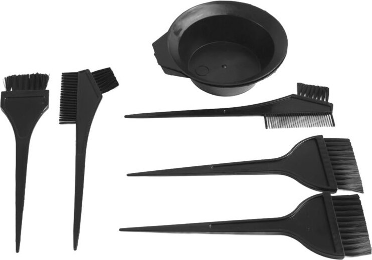 7-teiliges Haarfärbemittel-Pinsel- und Schüssel-Set, Misch- und Applikator-Werkzeuge für Haarfärbemittel