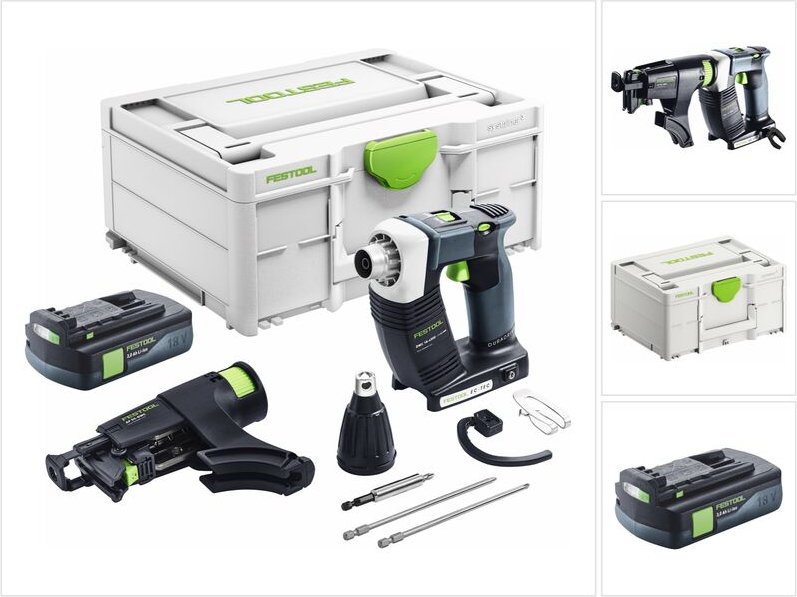 Duradrive dwc 18-4500 Basic Akku Bauschrauber 18 v 14 Nm Brushless + 1x Akku 3,0 Ah + Systainer - ohne Ladegerät - Festo...