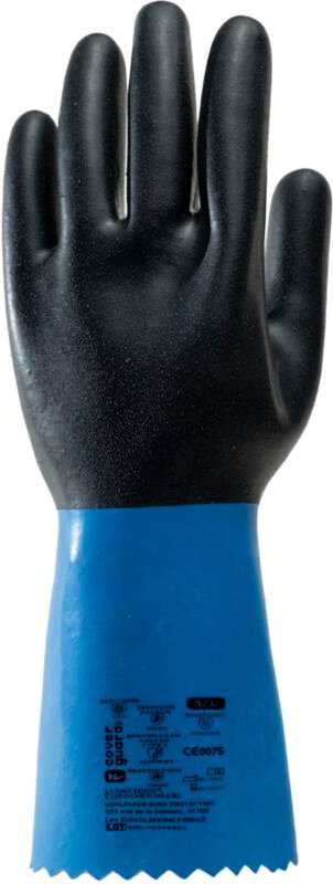 Pack mit 12 Paar EUROCHEM NE530 Handschuhe – Schwarz/Blau, Größe 10