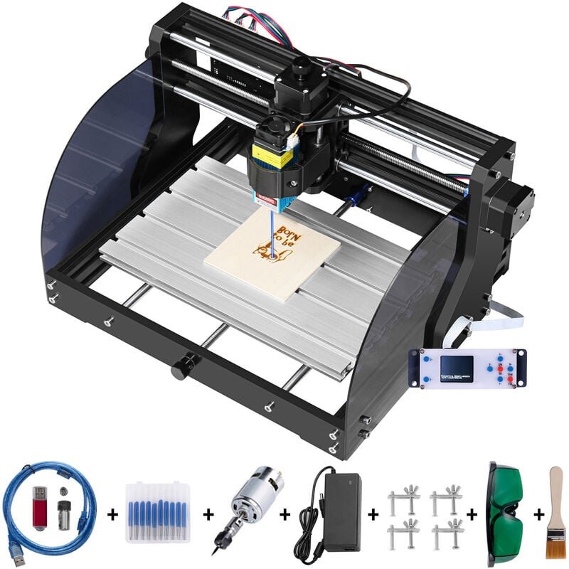 Thumbnail - Graviermaschine, Drechselbank 3018 Pro mit 10000RPM 3 Achsen grbl Steuerung, dc 24 v 5 a Holzdrechselbank aus Aluminiump...