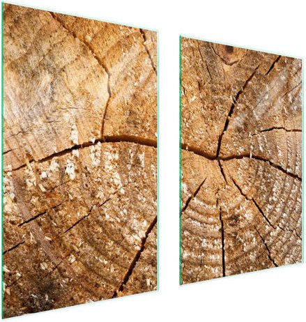 GLASSCHUTZPLATTE FÜR KÜCHE 65x52 HOLZ