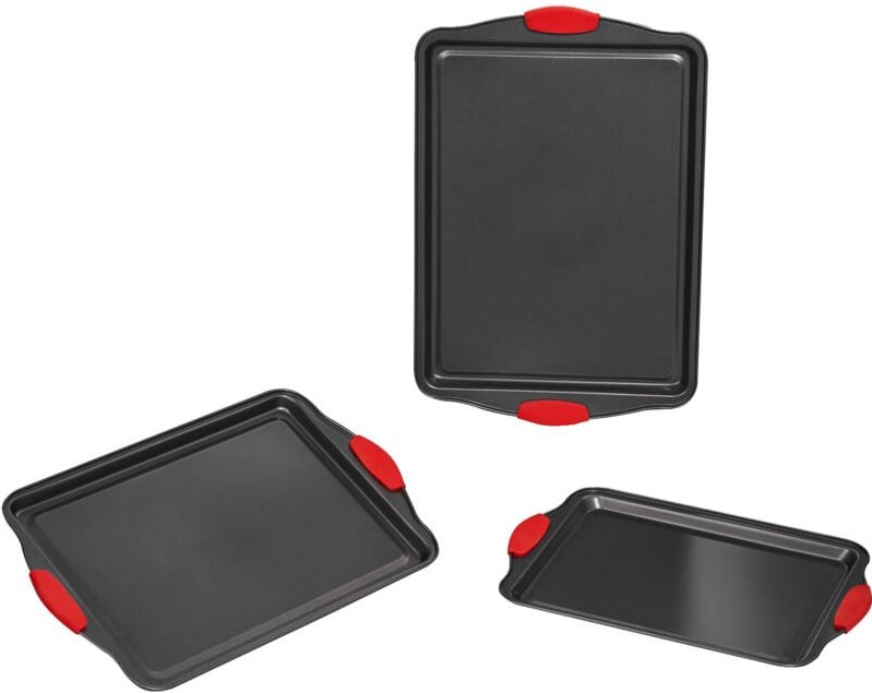 Backformen-Set 3-teilig antihaftbeschichtete Kochgeschirrplatten und -bleche aus Karbonstahl, Backgeschirr-Kochsets für ...