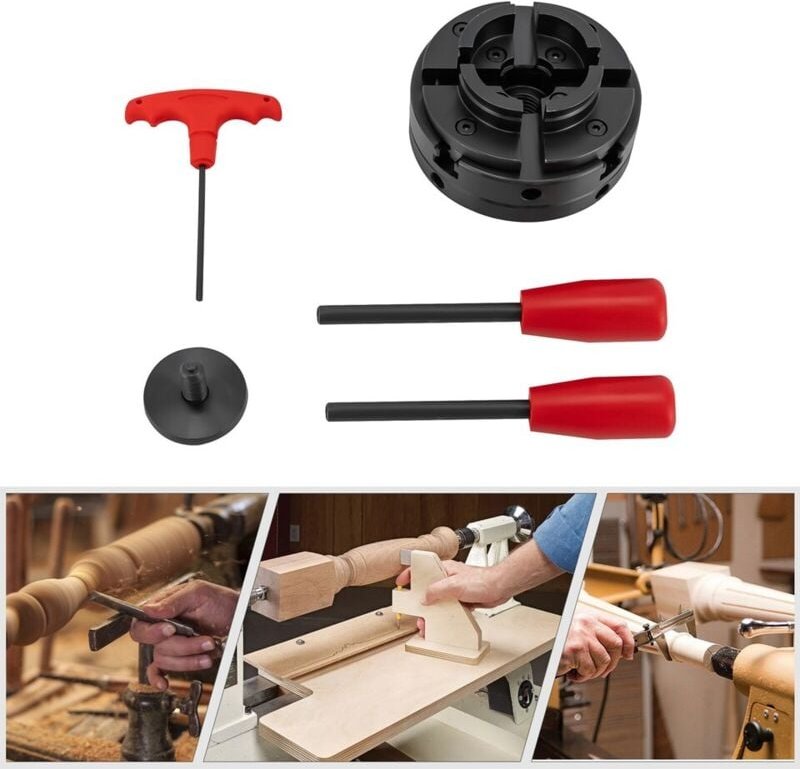 4-Backenfutter Drehfutter für Holzdrehmaschine Selbstzentrierendes Spannfutter Chuck M182,5 mm