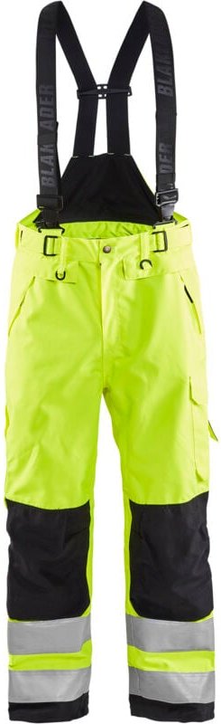 Thumbnail - Hardshell-Hosenträgerhose mit hoher Sichtbarkeit 1867 - Neon Gelb/Schwarz M - FR(44) - SE(C50) - Lange