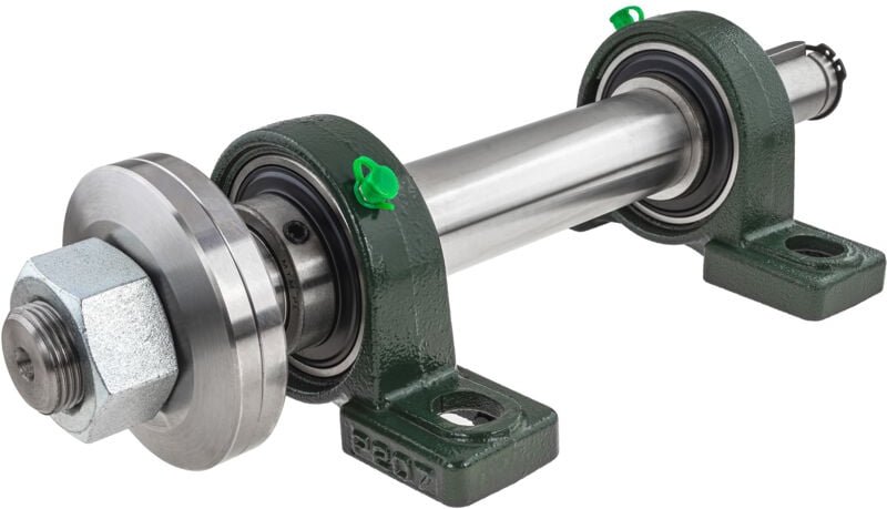 Basisset für Kreissäge (Kreis-/Querschnitt) mit 30mm Aufnahme / Linksgewinde / 350mm / basierend auf UCP207 Lagern