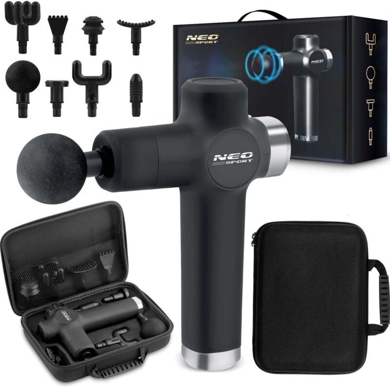 Korpermassagepistole mit 8 dusen ns 501 neo sport schwarz