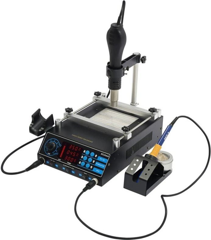 853AAA bga Digitale Heißluft Rework Lötstation lötkolben set smd Lötkolben Einem Heißluft Löt, Spannung AC220-240V 50hz,...