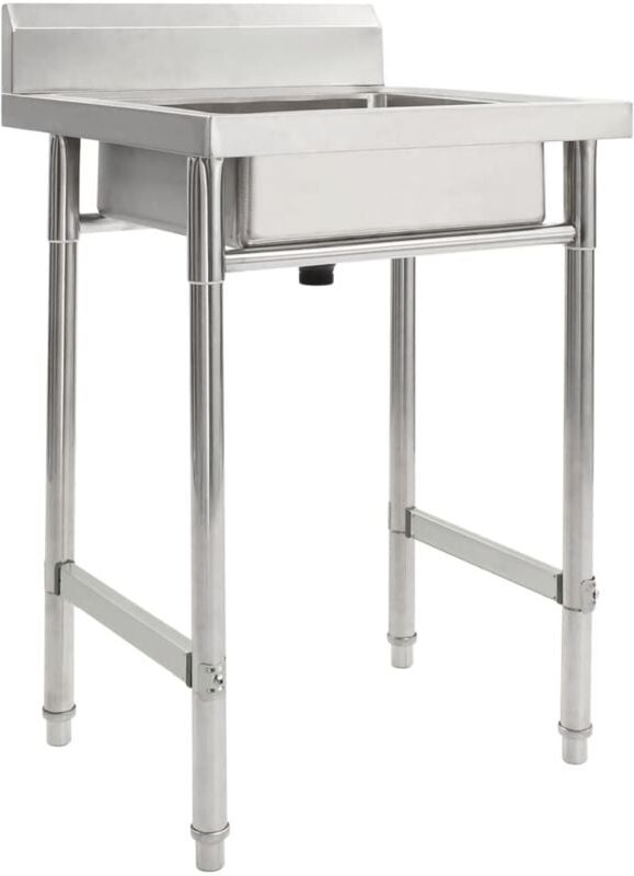 Küchenspüle Einzelbecken Edelstahl - Vidaxl