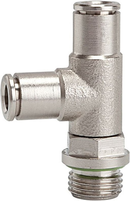 T-Steckverschraubung L-Form »metallica«, drehbar, g 1/2 a. ø 12mm - Riegler