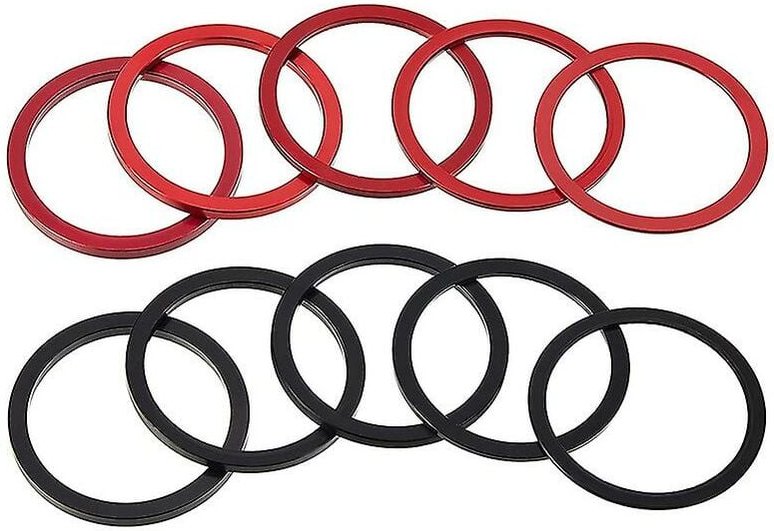 10 Stück Fahrrad 7 8 9 10 11 Gang Kassette Lenkradnabe Abstandshalter 1 mm 1,5 mm 2 mm 2,5 mm 3 mm Kurbel