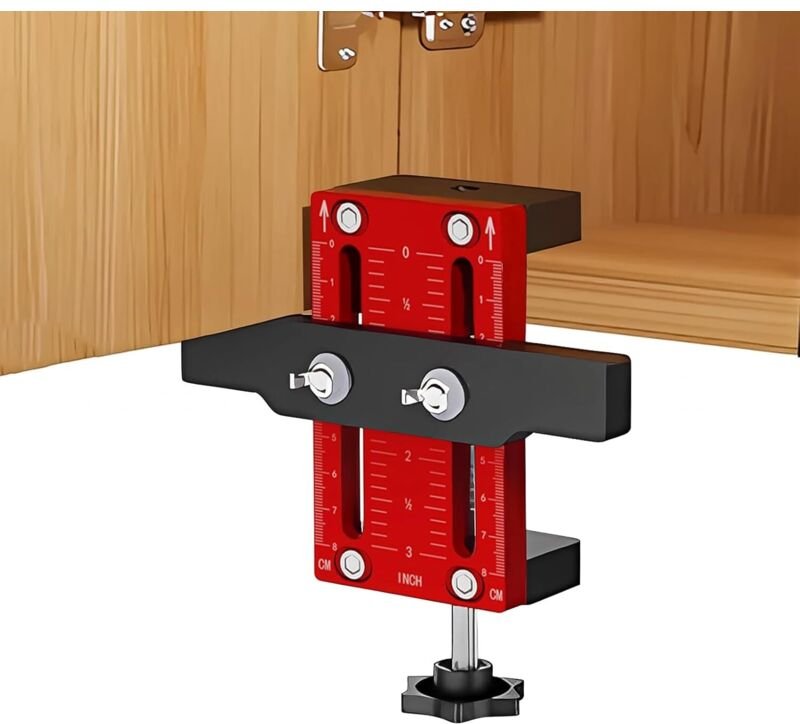 Pragmatic Schranktür-Positionierungslehre, Aluminium, rot, 60 mm, Wandmontage, 1 Stück, roh