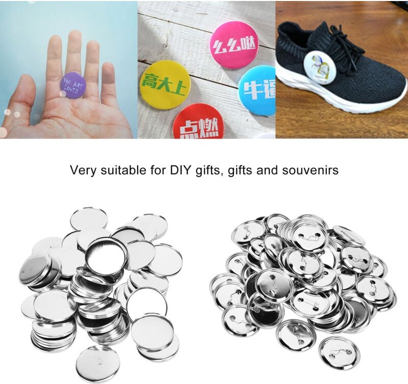 Thumbnail - 100 Sets hochwertiges 50 mm Weißblech-Abzeichenherstellungszubehör, Ausrüstung, DIY-Material